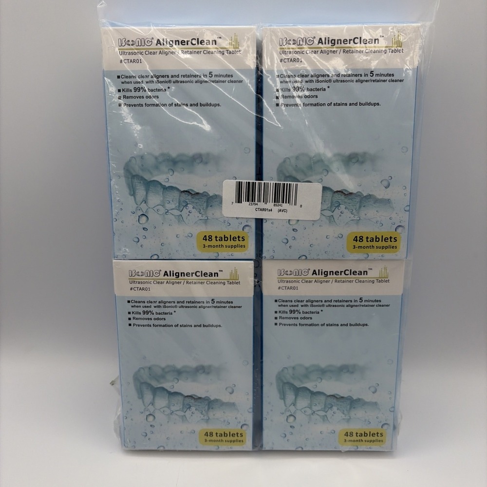Isonic Aligner Clean Ultrasonic Aligner Retainer Cleaning Tablets CTAR01 4pk